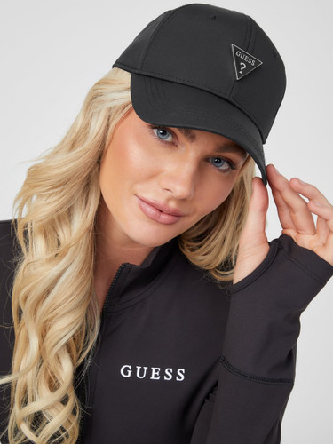 GUESS Enamel Logo Nylon Baseball Hat Image 1