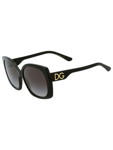 DOLCE & GABBANA Grey Gradient Butterfly Ladies Sunglasses