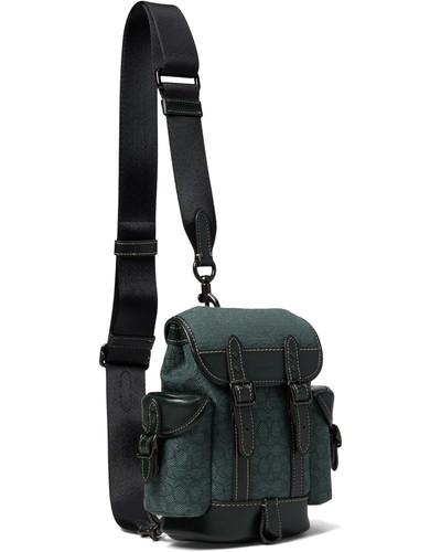 COACH  Hitch Backpack 13 In Micro Signature Jacquard COLOR AMAZON GREEN Image 1
