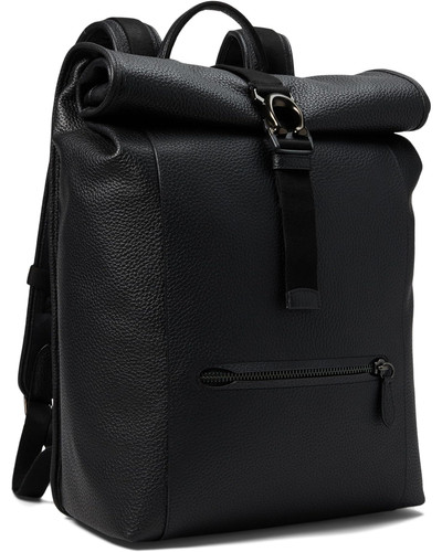 COACH  Beck Roll Top Backpack In Pebble Leather COLOR BLACK Image 1