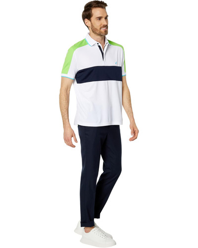NAUTICA  Navtech Sustainably Crafted Classic Fit Chest-Stripe Polo COLOR BRIGHT WHITE Image 4
