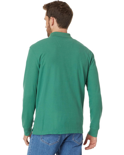 NAUTICA  Sustainably Crafted Classic Fit Long Sleeve Deck Polo COLOR COASTAL PINE Image 2