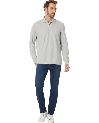 NAUTICA  Sustainably Crafted Classic Fit Long Sleeve Deck Polo COLOR GREY HEATHER Image 4