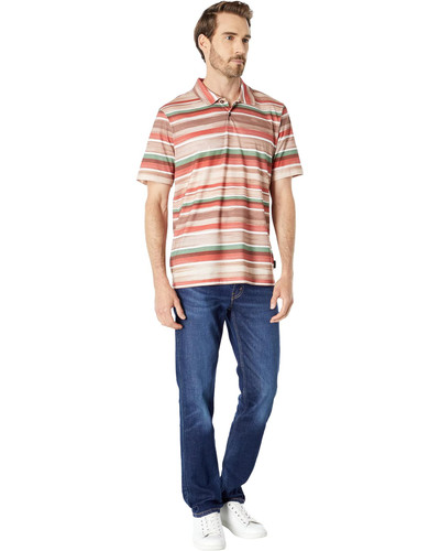 TED BAKER  Prebook Short Sleeve Striped Polo COLOR MULTI Image 4