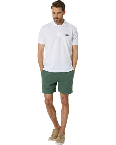 LACOSTE  Netflix Lupin Short Sleeve Classic Fit Polo Shirt COLOR WHITE/SHADOW/BONE Image 4