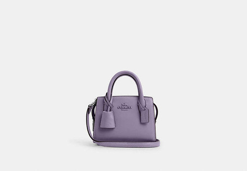 COACH Andrea Mini Carryall LEATHER/SILVER/LIGHT VIOLET Image 6