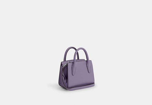 COACH Andrea Mini Carryall LEATHER/SILVER/LIGHT VIOLET Image 7