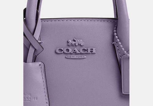 COACH Andrea Mini Carryall LEATHER/SILVER/LIGHT VIOLET Image 10