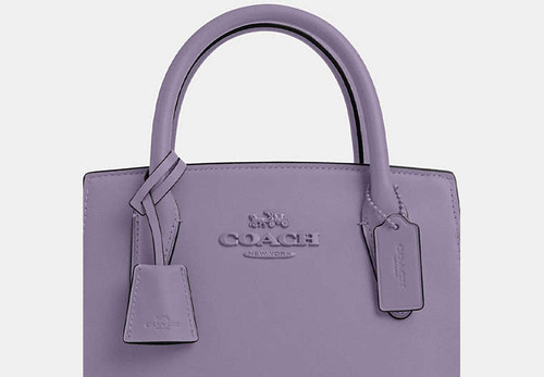 COACH Andrea Carryall Bag LEATHER/SILVER/LIGHT VIOLET Image 2
