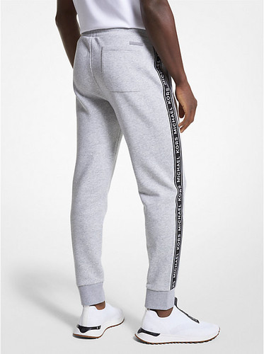 MICHAEL KORS Logo Print Cotton Blend Joggers HEATHER GREY Image 2