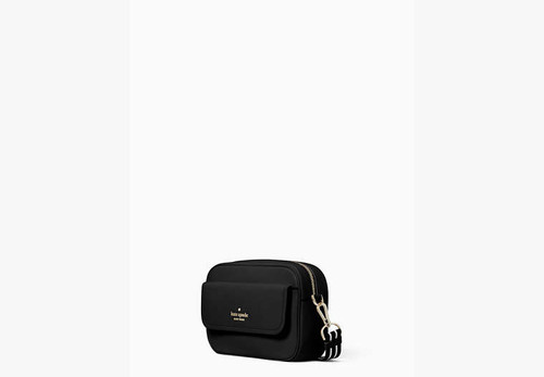 KATE SPADE Rosie Pebbled Leather Flap Camera Bag BLACK Image 4