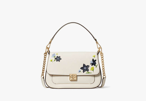 KATE SPADE Phoebe Floral Applique Flap Crossbody MERINGUE MULTI Image 1