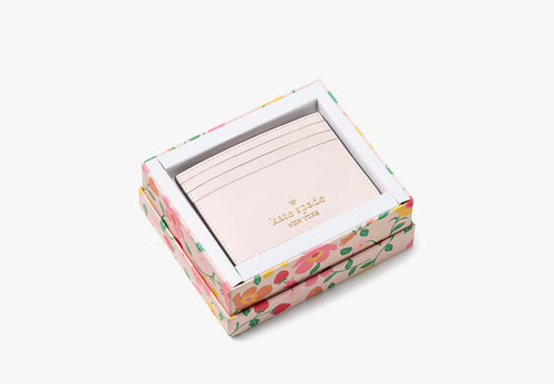 KATE SPADE Boxed Madison Small Slim Card Holder LIGHT ROSEBUD Image 1