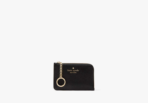 KATE SPADE Madison Medium L-Zip Card Holder BLACK Image 2