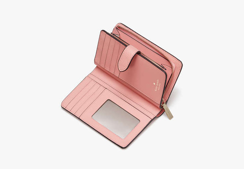 KATE SPADE Leila Medium Compact Bifold Wallet PEACHY ROSE Image 4