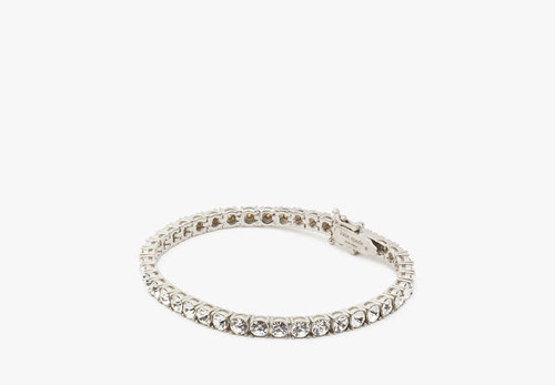 KATE SPADE Shimmy Tennis Bracelet CLEAR/SILVER Image 3