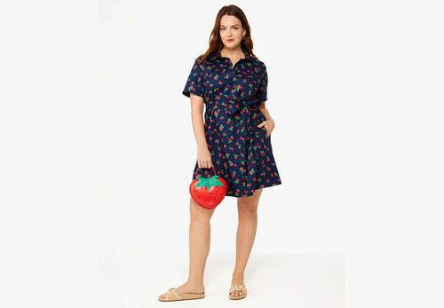 KATE SPADE Tossed Strawberry Shirtdress PLEASE SELECT A SIZE Image 4