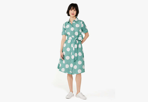 KATE SPADE Grand Dot Midi Shirtdress PLEASE SELECT A SIZE Image 2