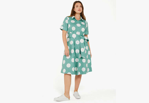 KATE SPADE Grand Dot Midi Shirtdress PLEASE SELECT A SIZE Image 4