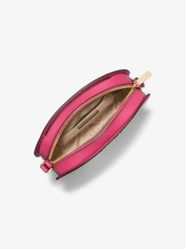 MICHAEL KORS  Jet Set Travel Medium Saffiano Leather Crossbody Bag - Electric Pink