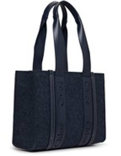 Woody Medium Tote Bag - Navy