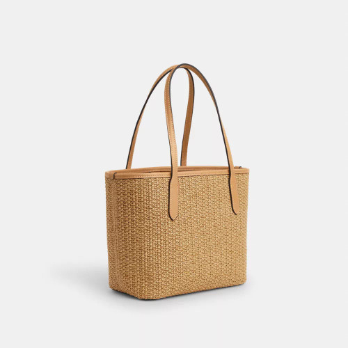 COACH Mini City Tote -  straw/Im/Latte Multi