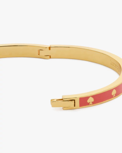 KATE SPADE Spot The Spade Enamel Hinged Bangle - Coral (@Delhi Studio)