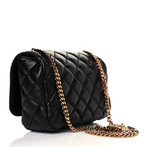 VERSACE Medusa Nappa Quilted Leather Chain Crossbody