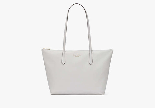 KATE SPADE Kitt Nylon Large Tote PLATINUM GREY Image 7