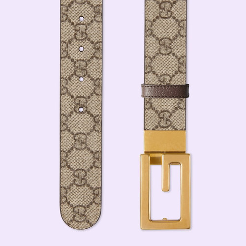 GUCCI Reversible Belt With Square G Buckle