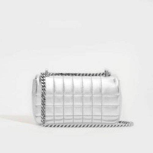 BURBERRY Lola Mini Shoulder Bag Silver