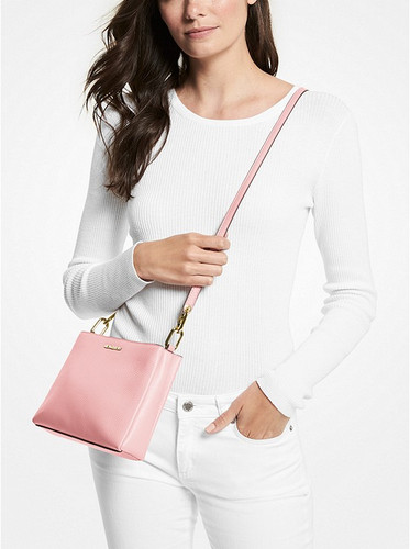 MICHAEL KORS  Trisha Medium Pebbled Leather Crossbody Bag