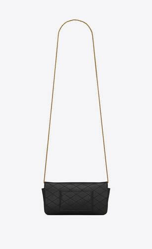 SAINT LAURENT Gaby Phone Case In Quilted Lambskin
