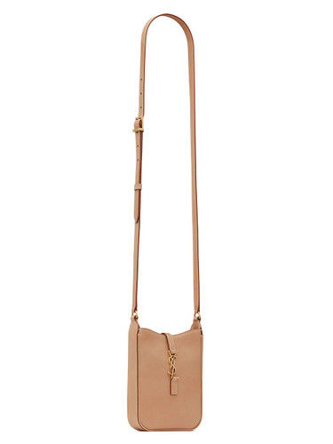 SAINT LAURENT Le 5 À 7 Mini Vertical Bag In Vegetable-Tanned Leather VINTAGE BROWN GOLD Image 4