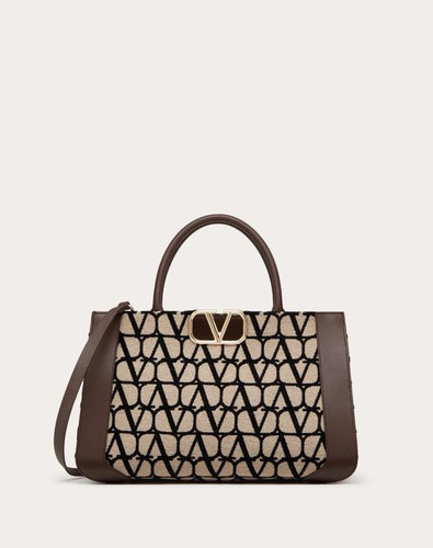 VALENTINO Medium Vlogo Signature Handbag In Iconographic Canvas