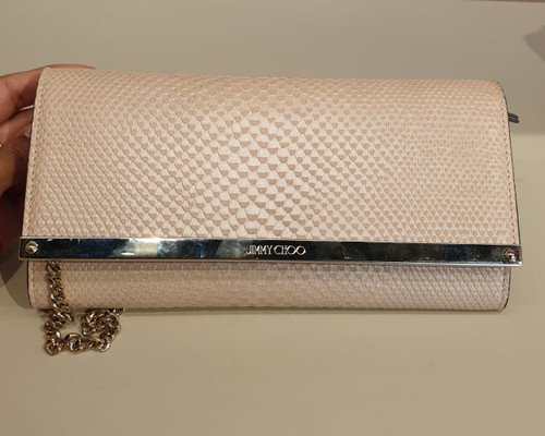 JIMMY CHOO Milla Clutch Pearlised Printed