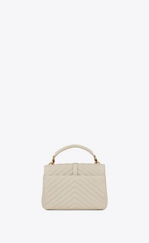 SAINT LAURENT College Medium Chain Bag In Quilted Leather