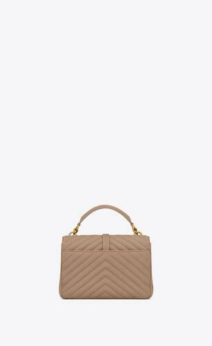 SAINT LAURENT College Medium Chain Bag In Quilted Leather