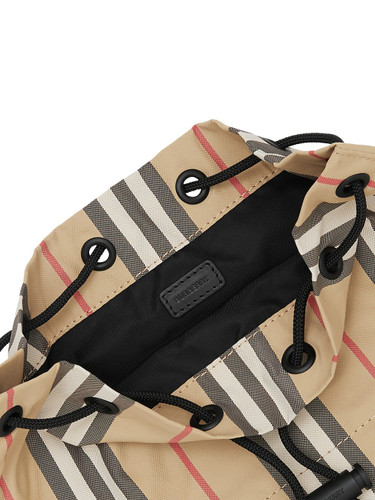 BURBERRY Phoebe Icon Stripe Drawstring Bucket Bag BEIGE Image 2