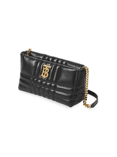 BURBERRY Small Lola Quilted Leather Shoulder Bag BLACK Image 3