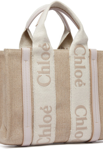 CHLOE Small Woody Linen Tote