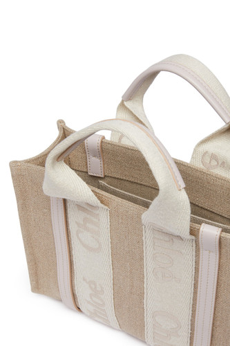 CHLOE Small Woody Linen Tote