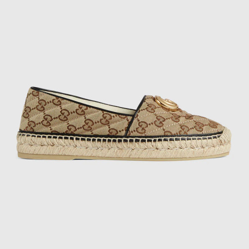 GUCCI Women's Quilted Gg Canvas Espadrilles