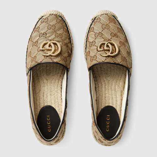 GUCCI Women's Quilted Gg Canvas Espadrilles