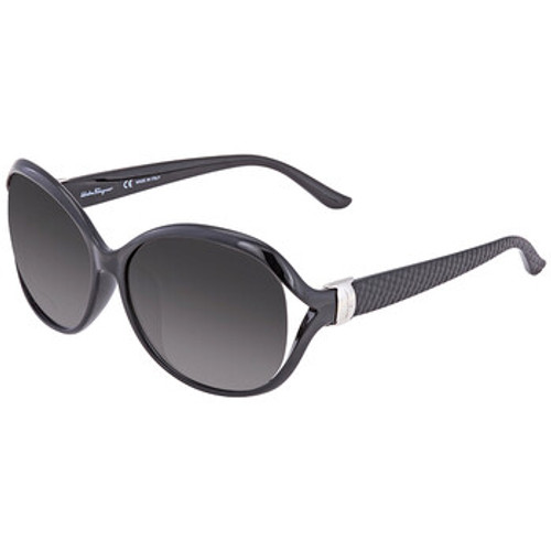 SALVATORE FERRAGAMO Grey Oval Ladies Sunglasses1