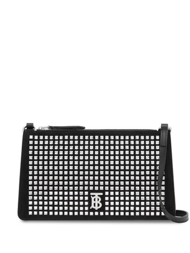 BURBERRY  Crystal Studded TB Pouch
