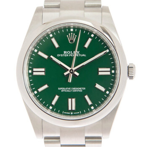 ROLEX Oyster Perpetual 41 Automatic Green Dial Men's Watch