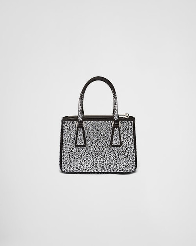 PRADA Galleria satin mini-bag with crystals