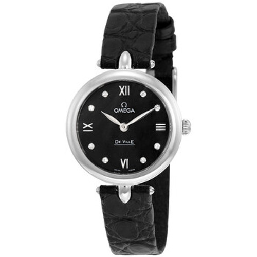 OMEGA De Ville Prestige Black Dial Ladies Watch