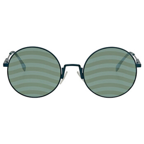 FENDI Waves Green Round Ladies Sunglasses